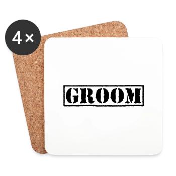 Groom - Coasters (set of 4) - white - Front
