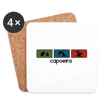 Capoeira Tricolor Black Outline - Untersetzer (4er-Set) - Weiß - Vorne