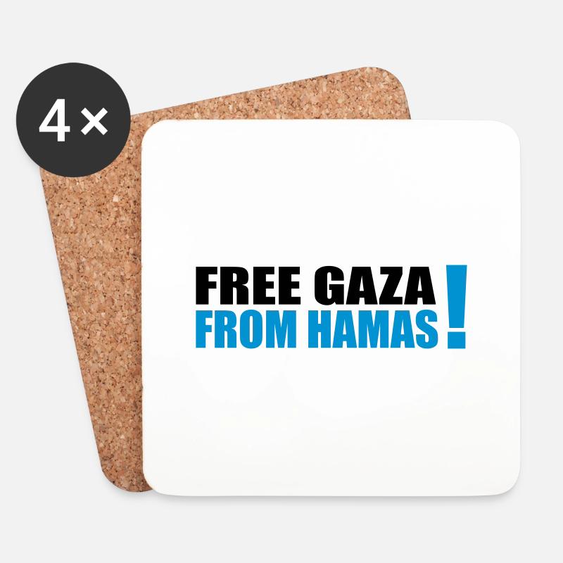 free gaza from hamas - Untersetzer (4er-Set) - Weiß