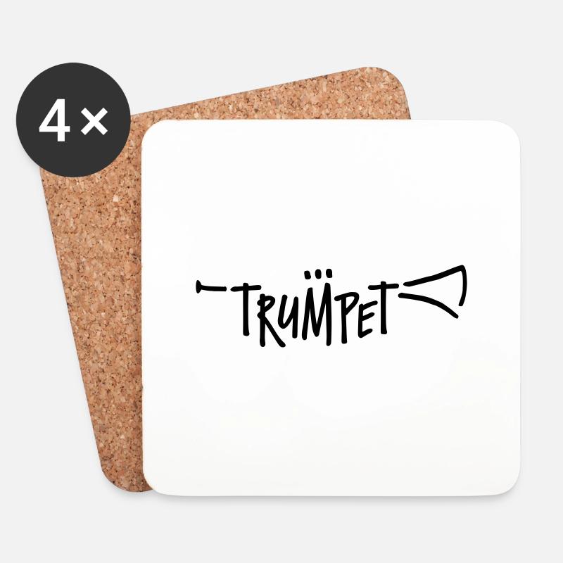 Trumpet - Untersetzer (4er-Set) - Weiß