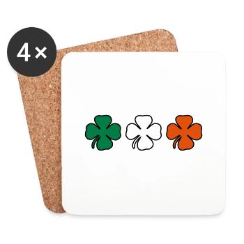 irish klee - Untersetzer (4er-Set) - Weiß - Vorne