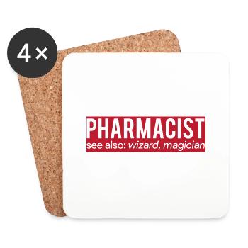 Pharmazie / Apotheker: Pharmacist - see also: - Untersetzer (4er-Set) - Weiß - Vorne