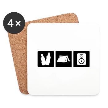 Festival - Coasters (set of 4) - white - Front