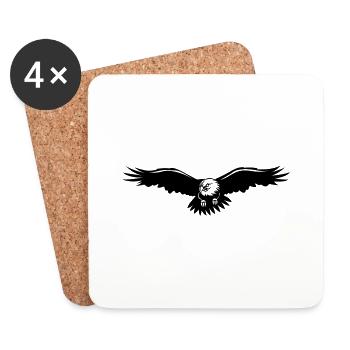 Adler de - Untersetzer (4er-Set) - Weiß - Vorne