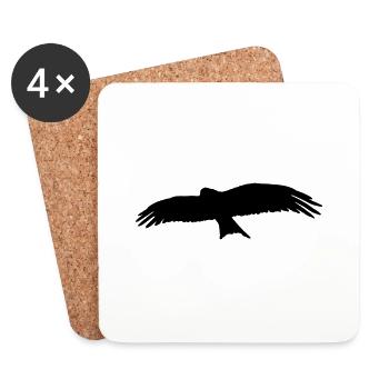 bird - Coasters (set of 4) - white - Front