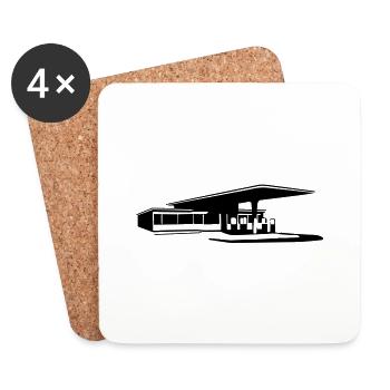 Service station - Coasters (set of 4) - white - Front