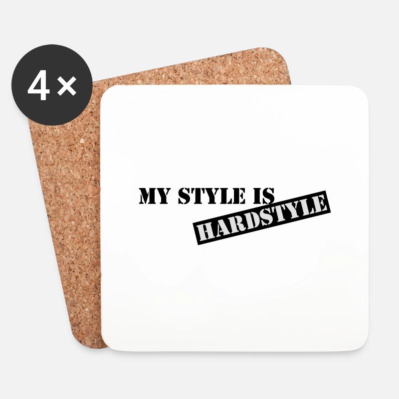 My style is hardstyle - Untersetzer (4er-Set) - Weiß