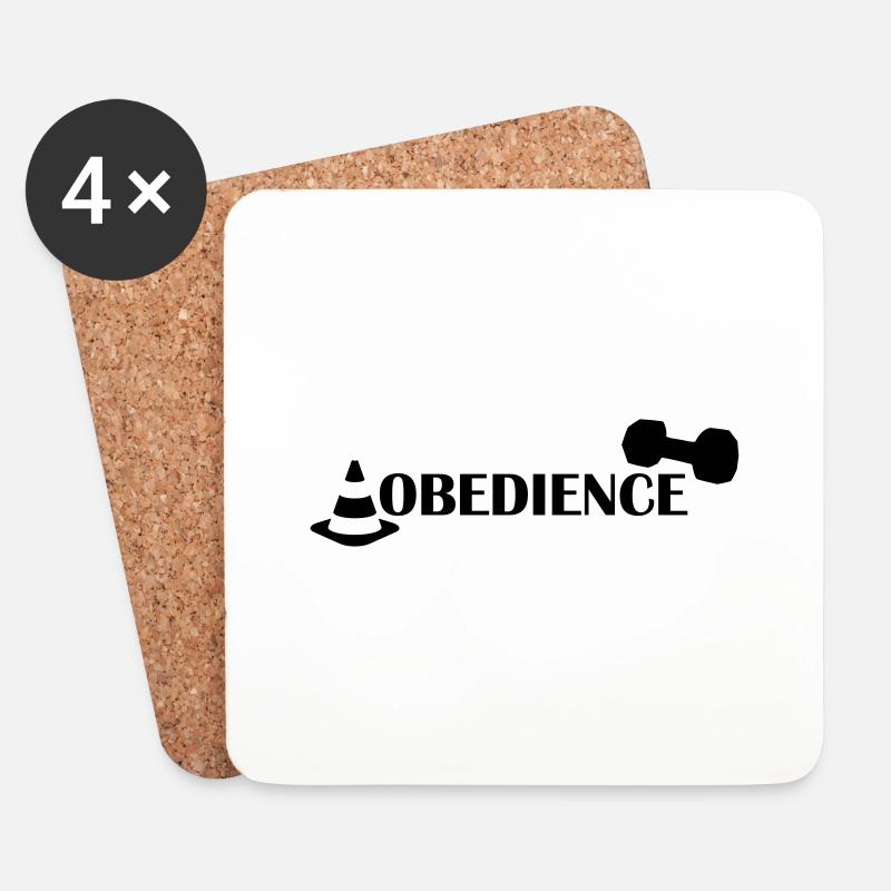 Obedience - Untersetzer (4er-Set) - Weiß