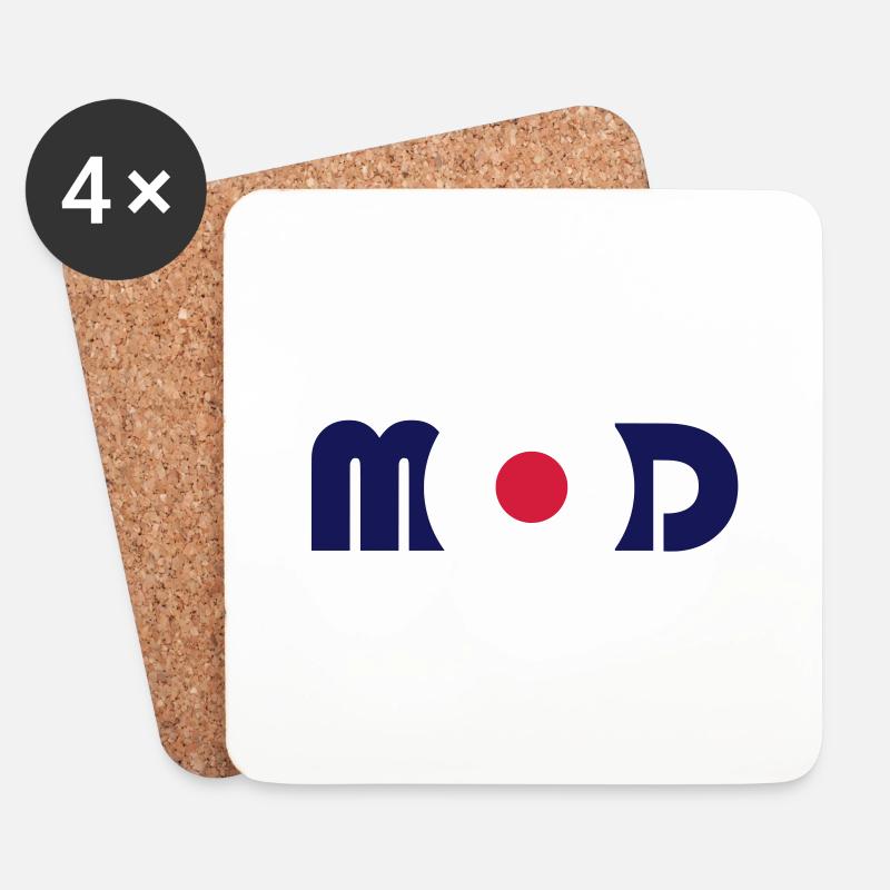 Mod Logo - Untersetzer (4er-Set) - Weiß