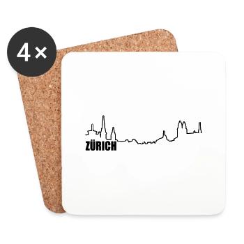 zürich - Coasters (set of 4) - white - Front