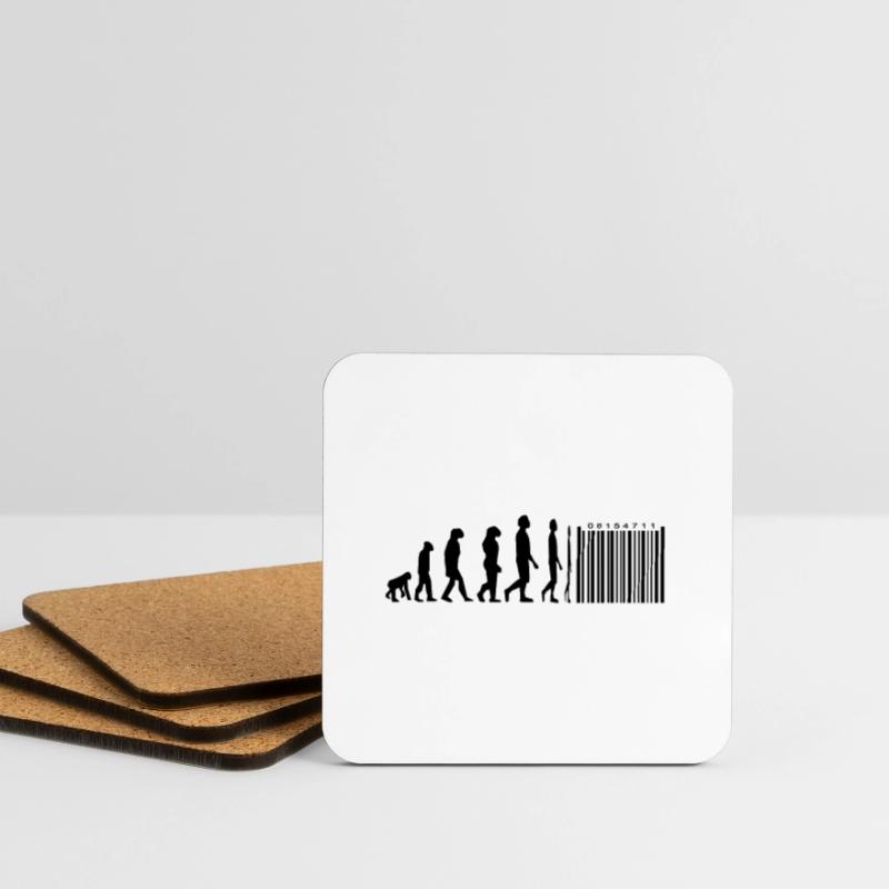 Evolution barcode Coasters (set of 4)