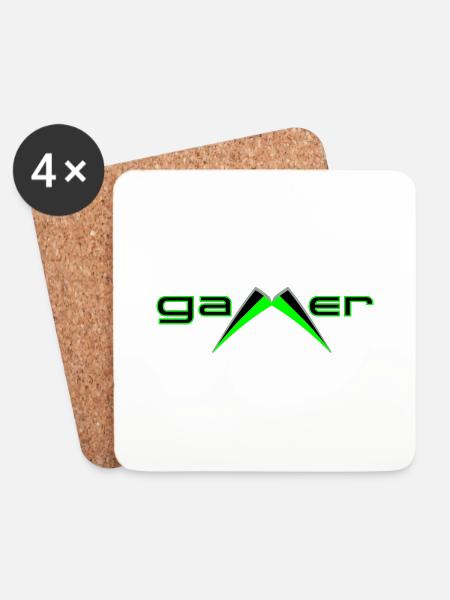 Gamer - Untersetzer (4er-Set) - Weiß