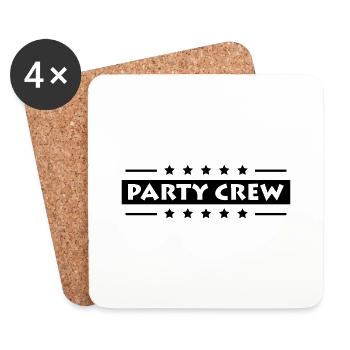 Party Crew - Untersetzer (4er-Set) - Weiß - Vorne