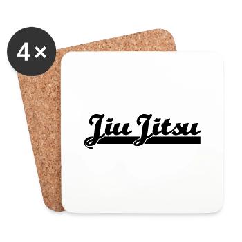 brazilian jiu jitsu logo 01 bjj - Dessous de verre (lot de 4) - blanc - Devant