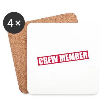crew_member_sm1 - Coasters (set of 4) - white - Front