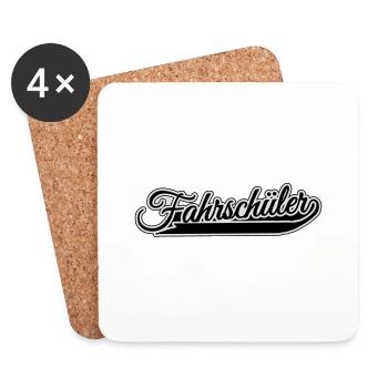 Fahrschüler - Untersetzer (4er-Set) - Weiß - Vorne