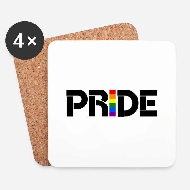 Rainbow Pride! LGBT lesbian gay bisexual transgend - Untersetzer (4er-Set) - Weiß