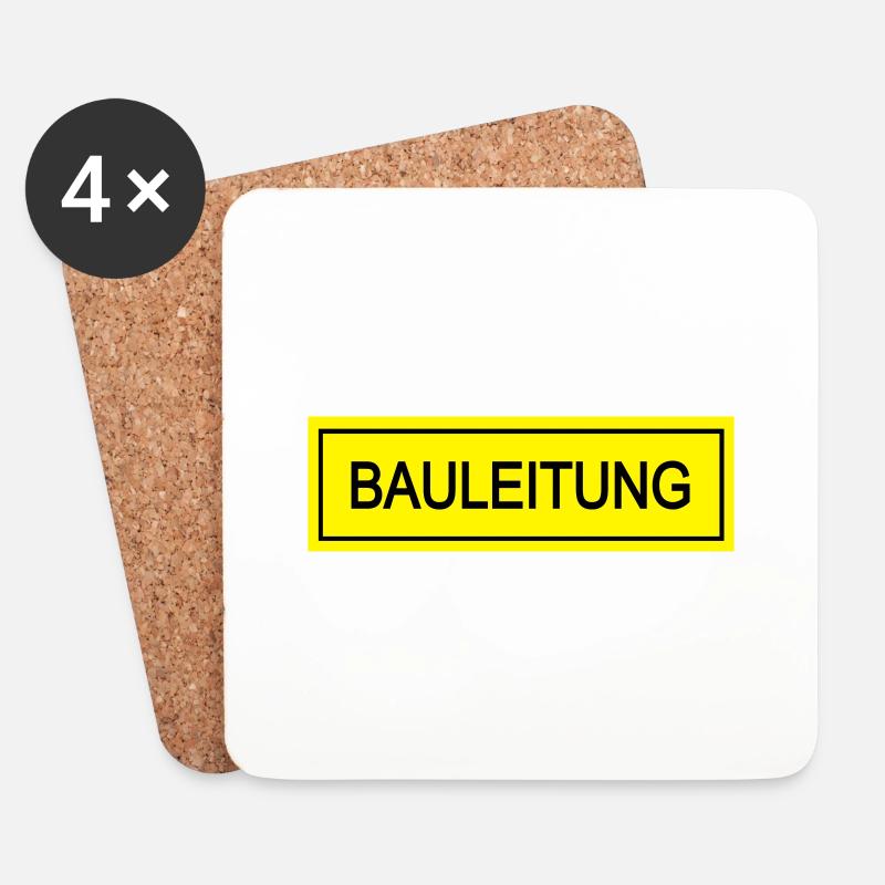 bauleitung - Untersetzer (4er-Set) - Weiß