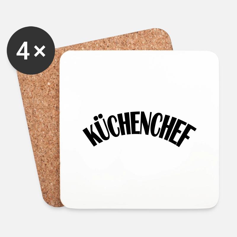 Küchenchef - Untersetzer (4er-Set) - Weiß