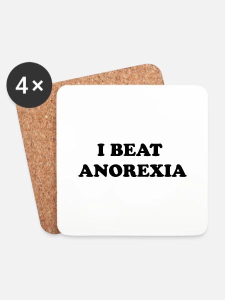 i beat anorexia - Untersetzer (4er-Set) - Weiß