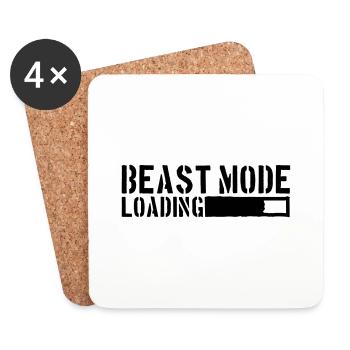 Beast Mode Loading Power - Coasters (set of 4) - white - Front