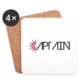 Captain Logo - Untersetzer (4er-Set) - Weiß - Vorne