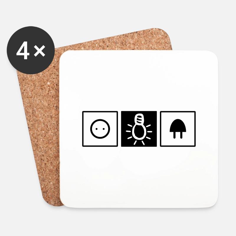 Electricians Electronics - Coasters (set of 4) - white