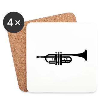 trumpet - Coasters (set of 4) - white - Front