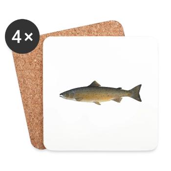 Salmon 2 - Dessous de verre (lot de 4) - blanc - Devant