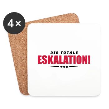 eskalation totale design - Untersetzer (4er-Set) - Weiß - Vorne