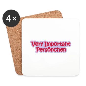 VIP Babysprüche - Untersetzer (4er-Set) - Weiß - Vorne