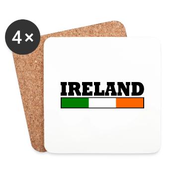Drapeau de l'Irlande - Dessous de verre (lot de 4) - blanc - Devant
