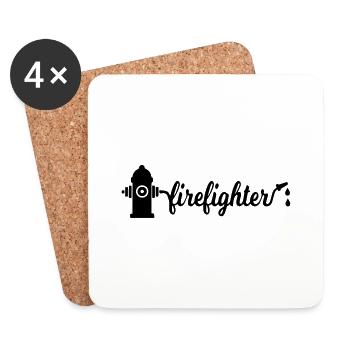 Firefighter - Untersetzer (4er-Set) - Weiß - Vorne