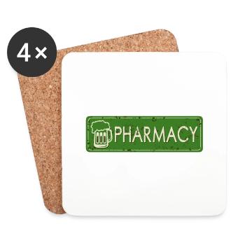 Alkohol Bierekrug Humor pharmacy Apotheke Panne - Untersetzer (4er-Set) - Weiß - Vorne