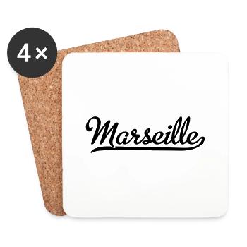 Marseille - Dessous de verre (lot de 4) - blanc - Devant