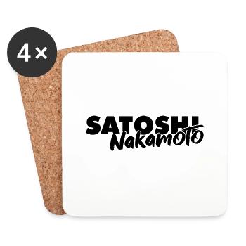 Satoshi nakamoto Beruf Geschenk Finanzen Spruch - Untersetzer (4er-Set) - Weiß - Vorne