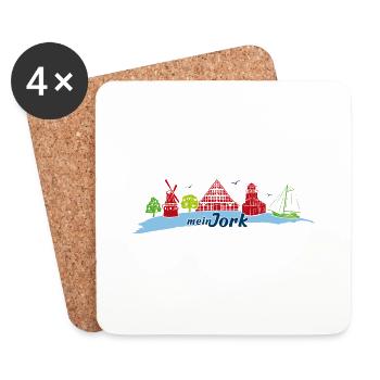 Mon Jork - Dessous de verre (lot de 4) - blanc - Devant