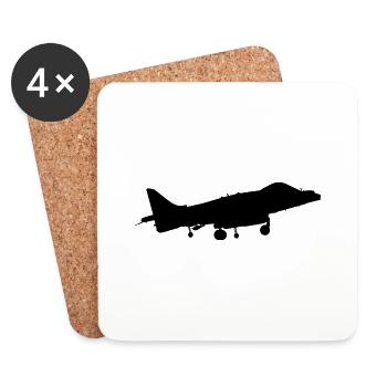 British military Royal Air Force, Harrier AV-8b. - Coasters (set of 4) - white - Front
