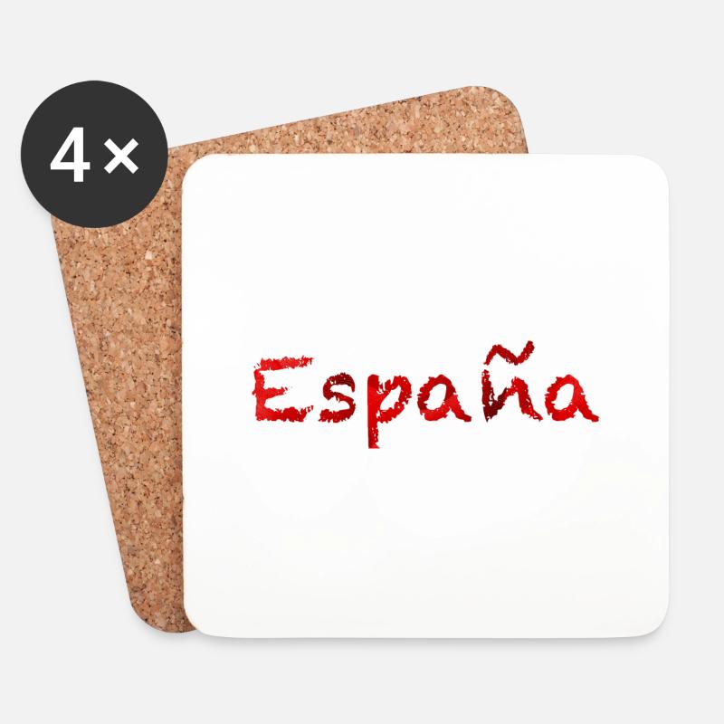 Spanien - Untersetzer (4er-Set) - Weiß