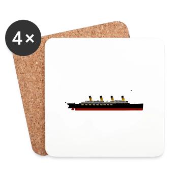Titanisch - Untersetzer (4er-Set) - Weiß - Vorne
