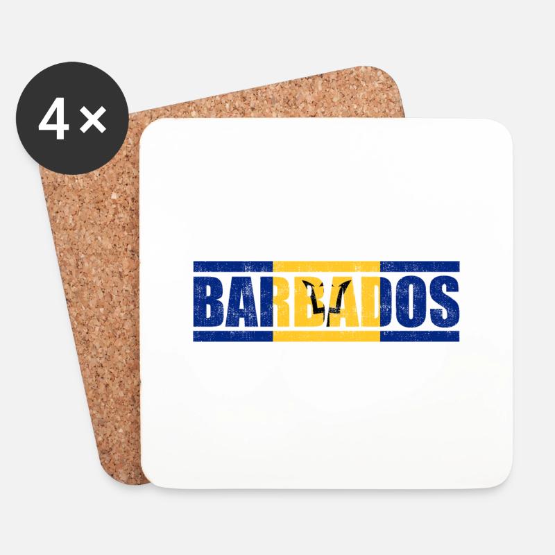 Barbados - Untersetzer (4er-Set) - Weiß