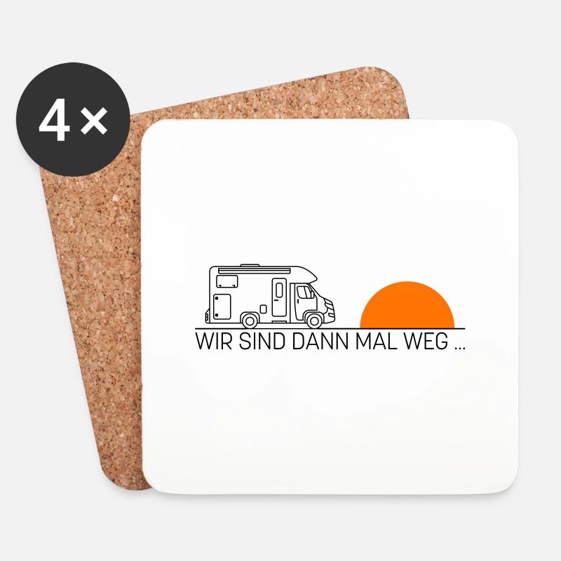 Wir sind dann mal weg ... - Untersetzer (4er-Set) - Weiß