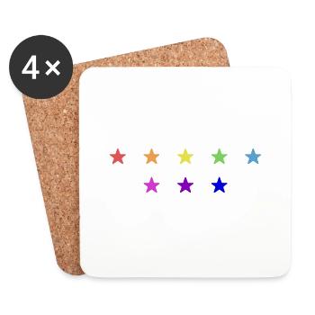 anti pis rainbow - Coasters (set of 4) - white - Front