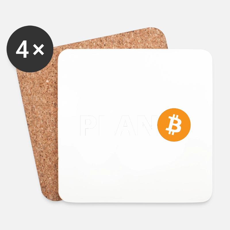 BITCOIN - Untersetzer (4er-Set) - Weiß