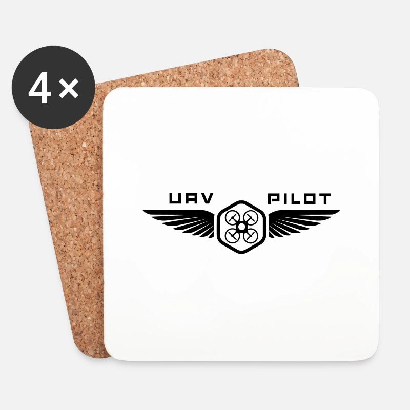 UAV PILOT1 - Untersetzer (4er-Set) - Weiß