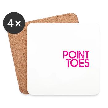Omg Point Your Toes 7 - Untersetzer (4er-Set) - Weiß - Vorne