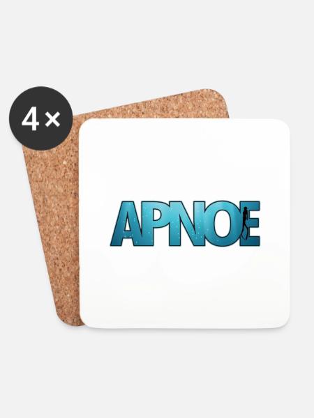Apnoe Freediving Geschenk - Untersetzer (4er-Set) - Weiß