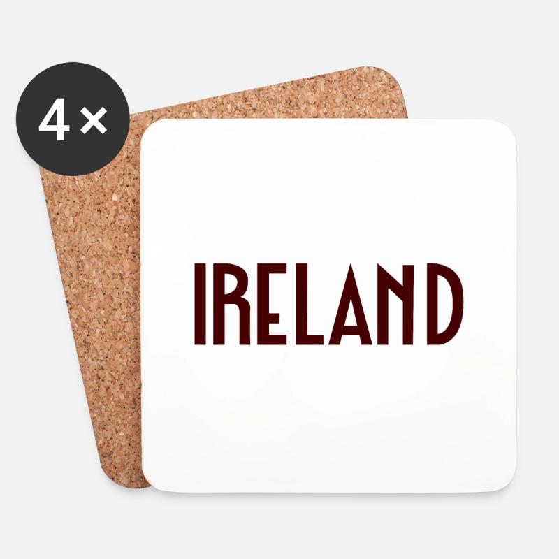 Irland - Untersetzer (4er-Set) - Weiß