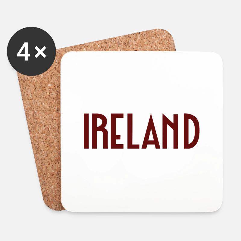 Irland - Untersetzer (4er-Set) - Weiß