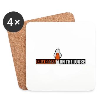 goose on the loose - Untersetzer (4er-Set) - Weiß - Vorne